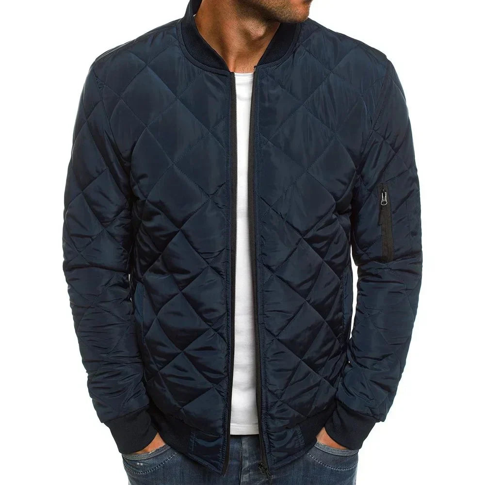 Colby | KURTKA CASUAL PREMIUM JAKOŚCI Z WZOREM DIAMENTOWYM